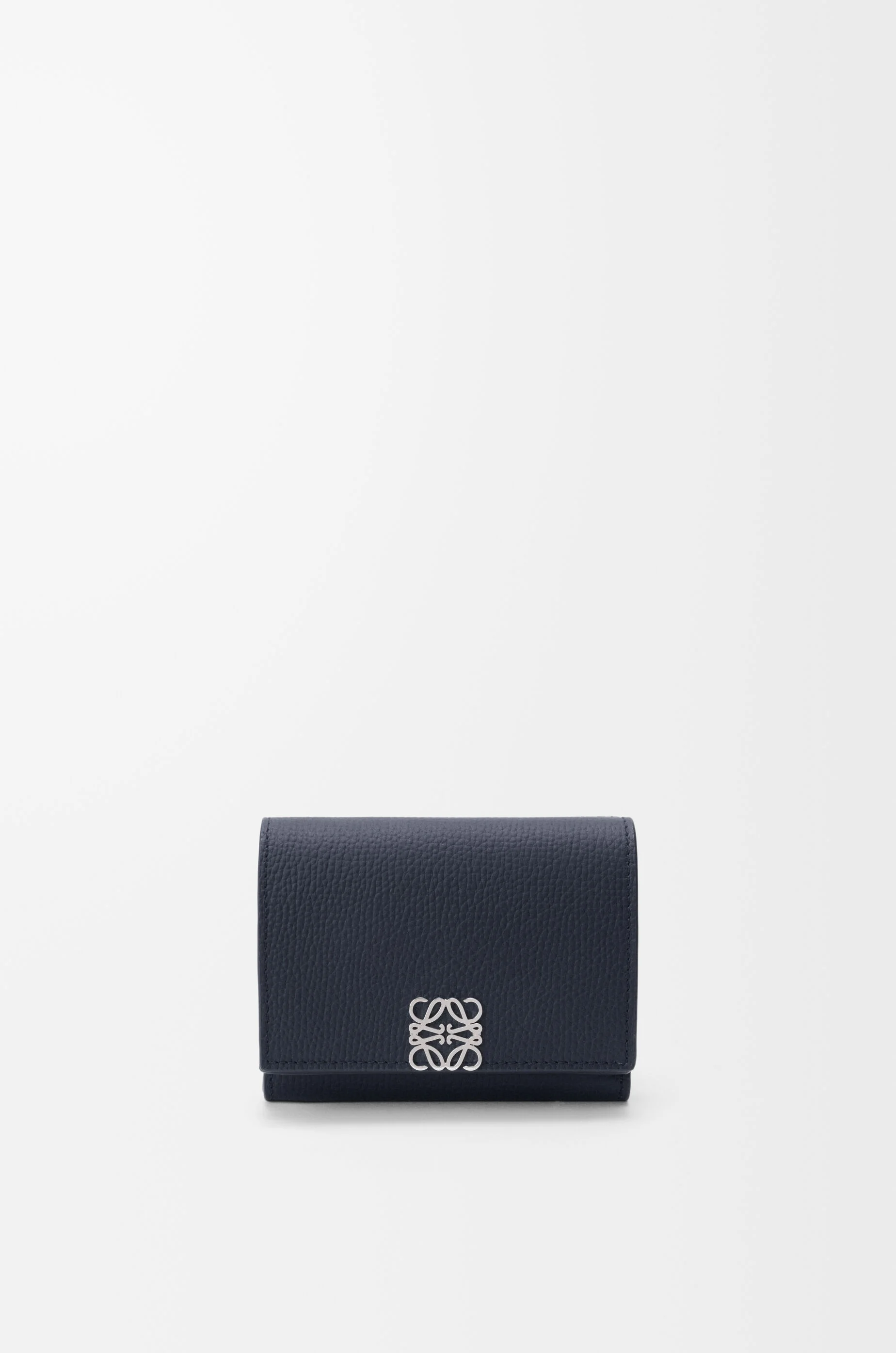 Anagram trifold wallet in pebble grained calfskin - 1
