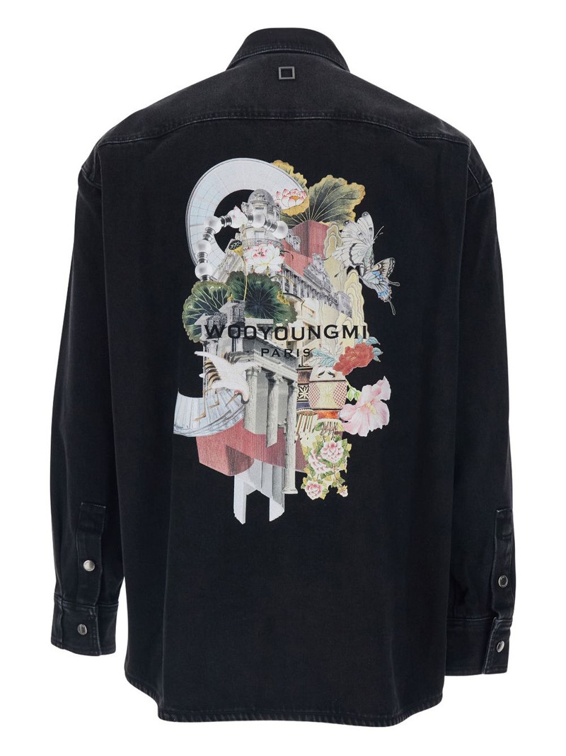 Wooyoungmi city-print denim shirt outlook