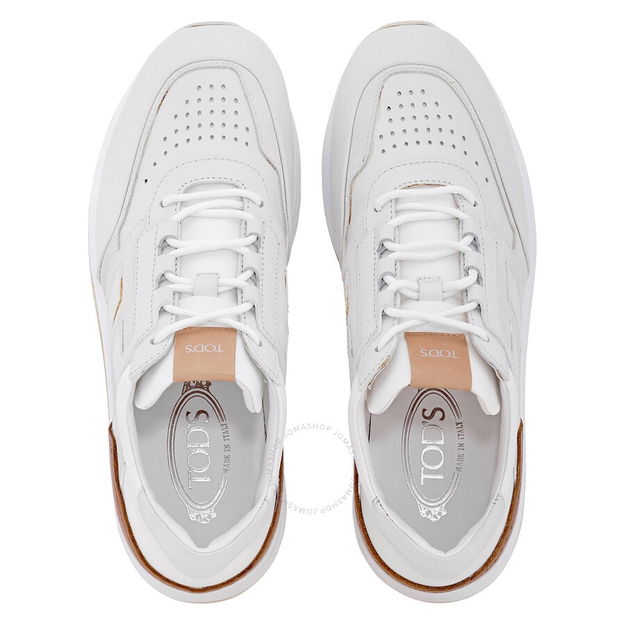 Tods Men's Low Top Leather Sneakers In White - 3