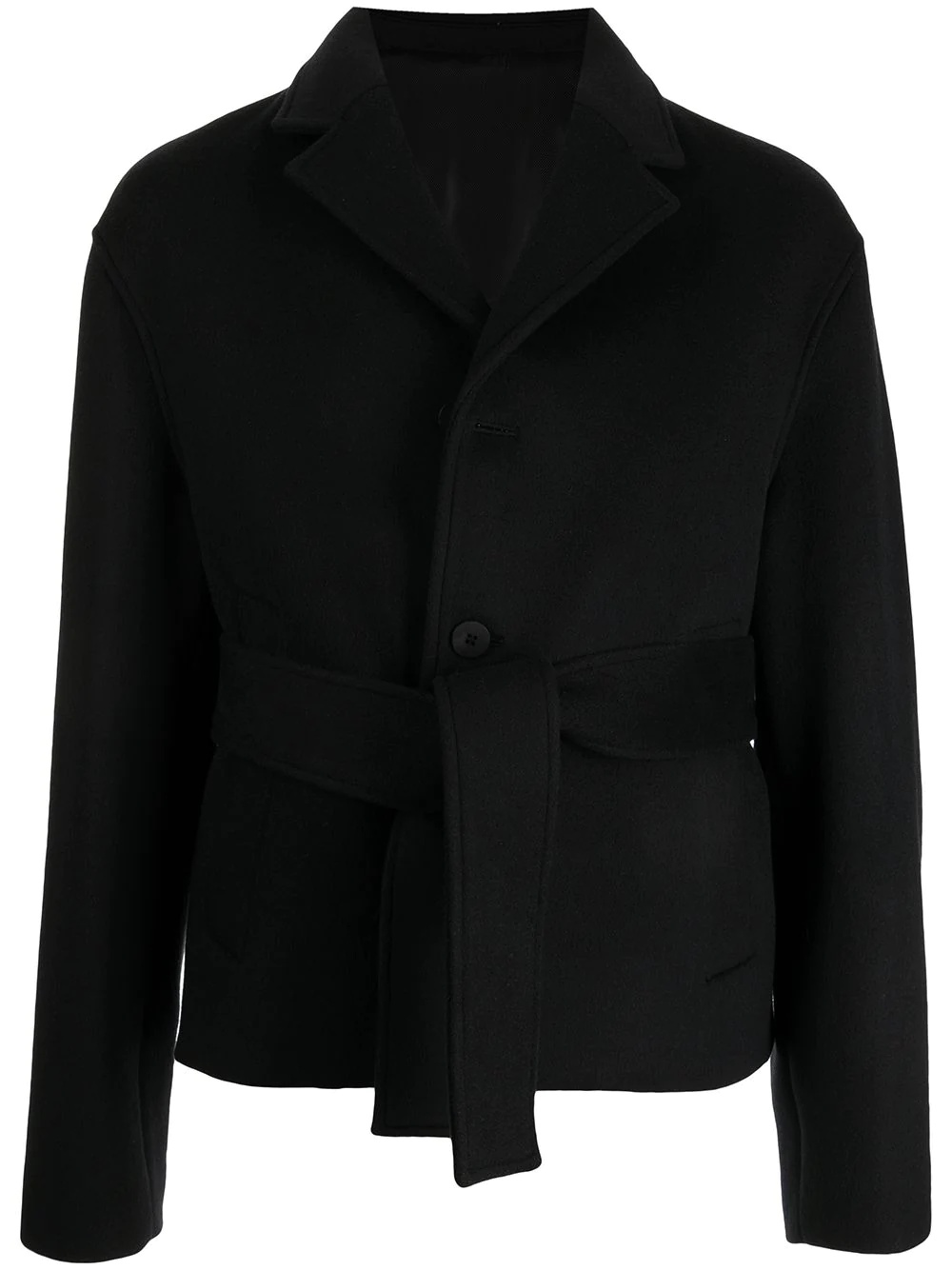 tailored button-fastening jacket - 1