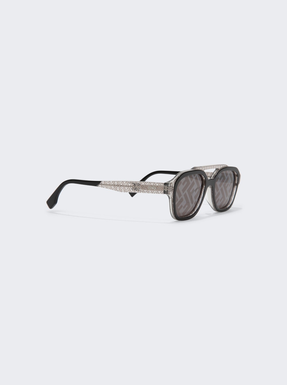 Fendi F-Monogram Acetate Round Sunglasses