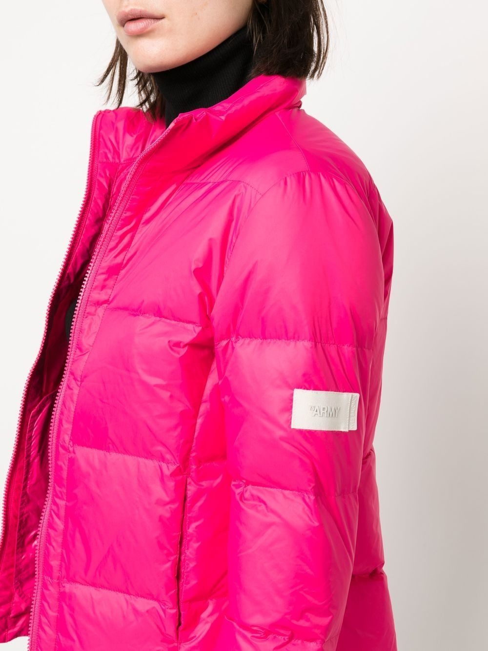 logo-patch padded down jacket - 5