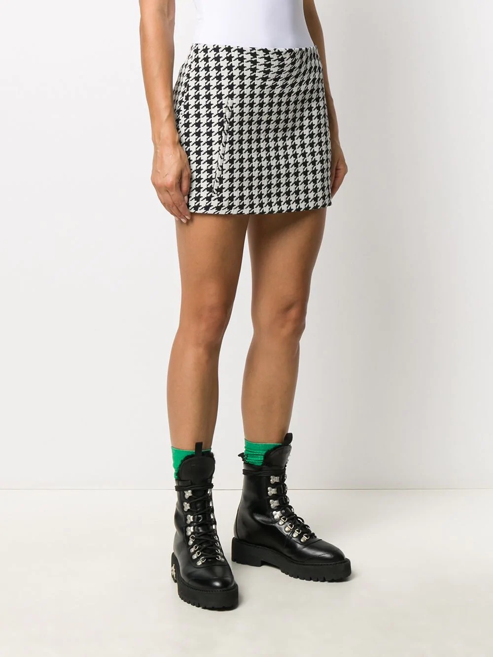 houndstooth mini skirt - 3