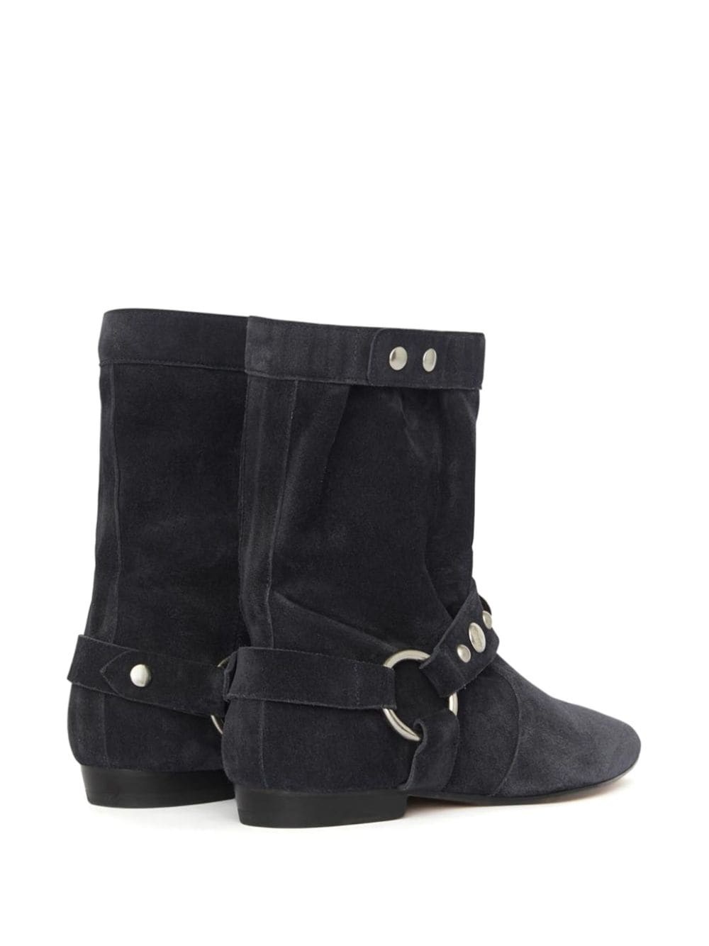 stud-embellished suede boots - 3