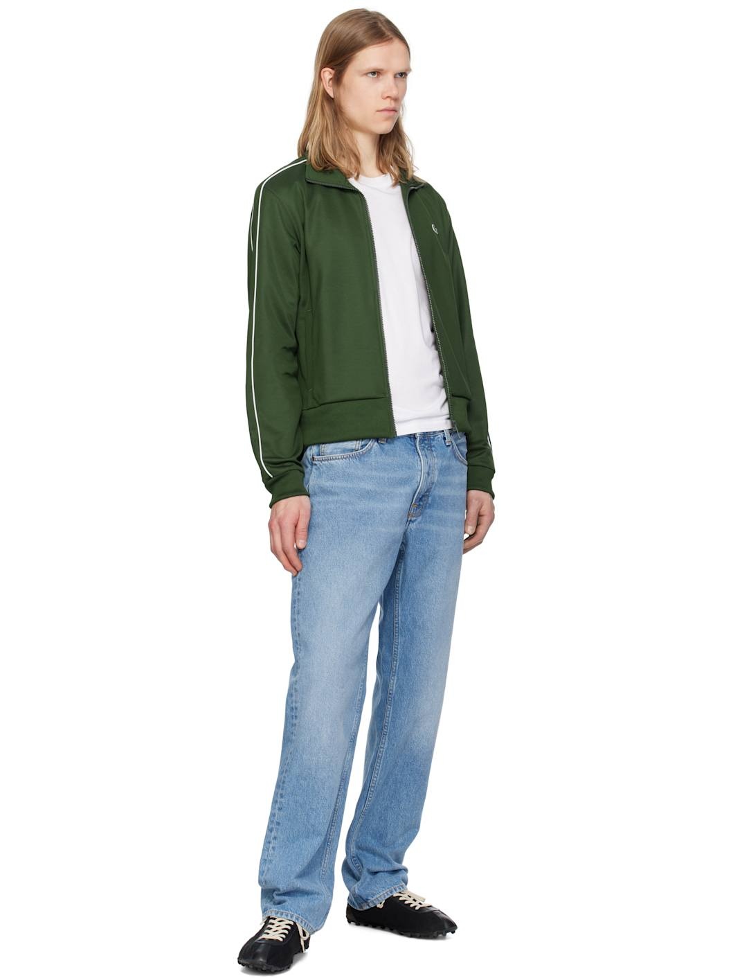 Green Paris Piqué Zip-Up Track Jacket - 4