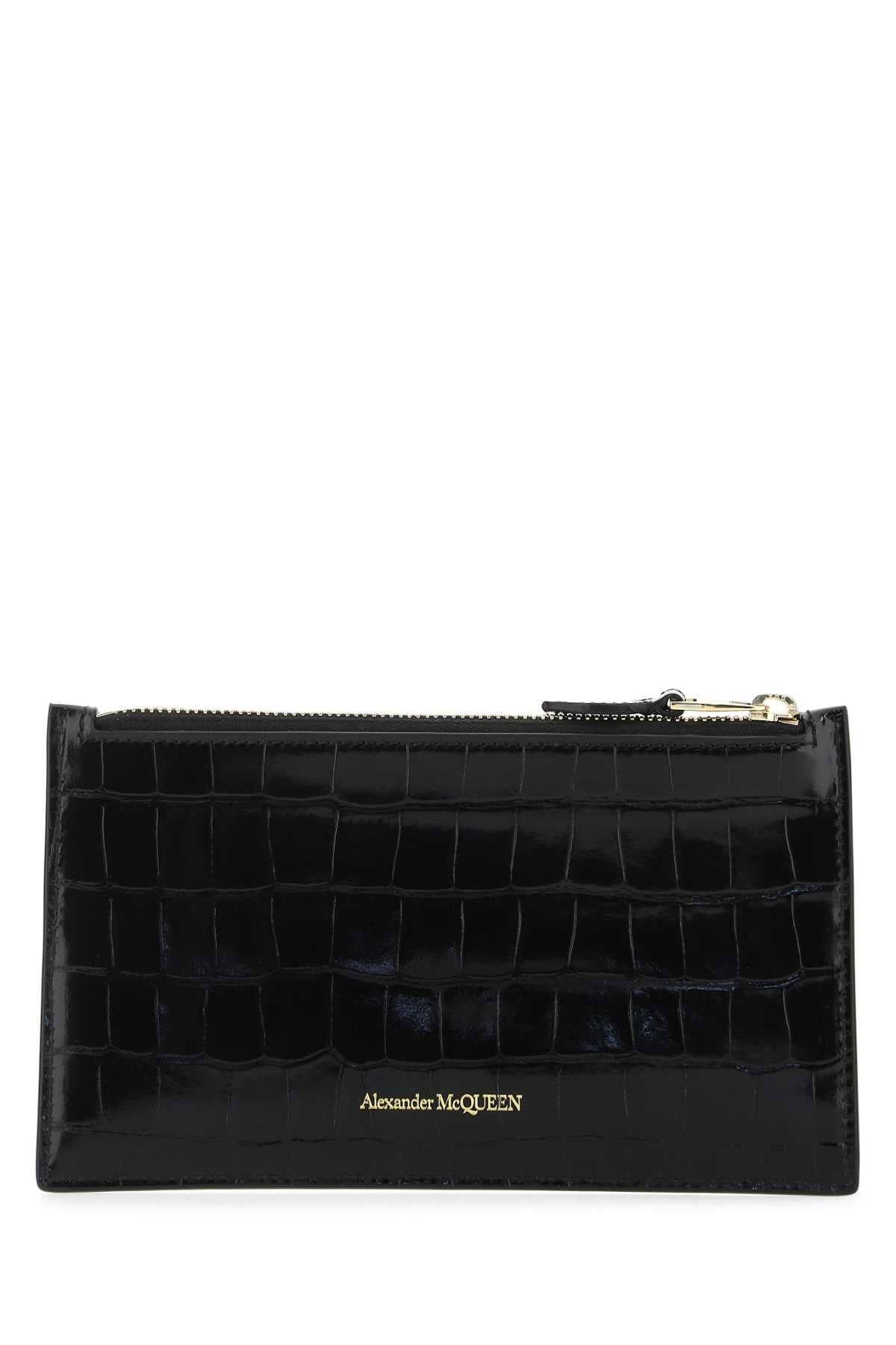 Alexander Mcqueen Women Black Leather Pouch - 3