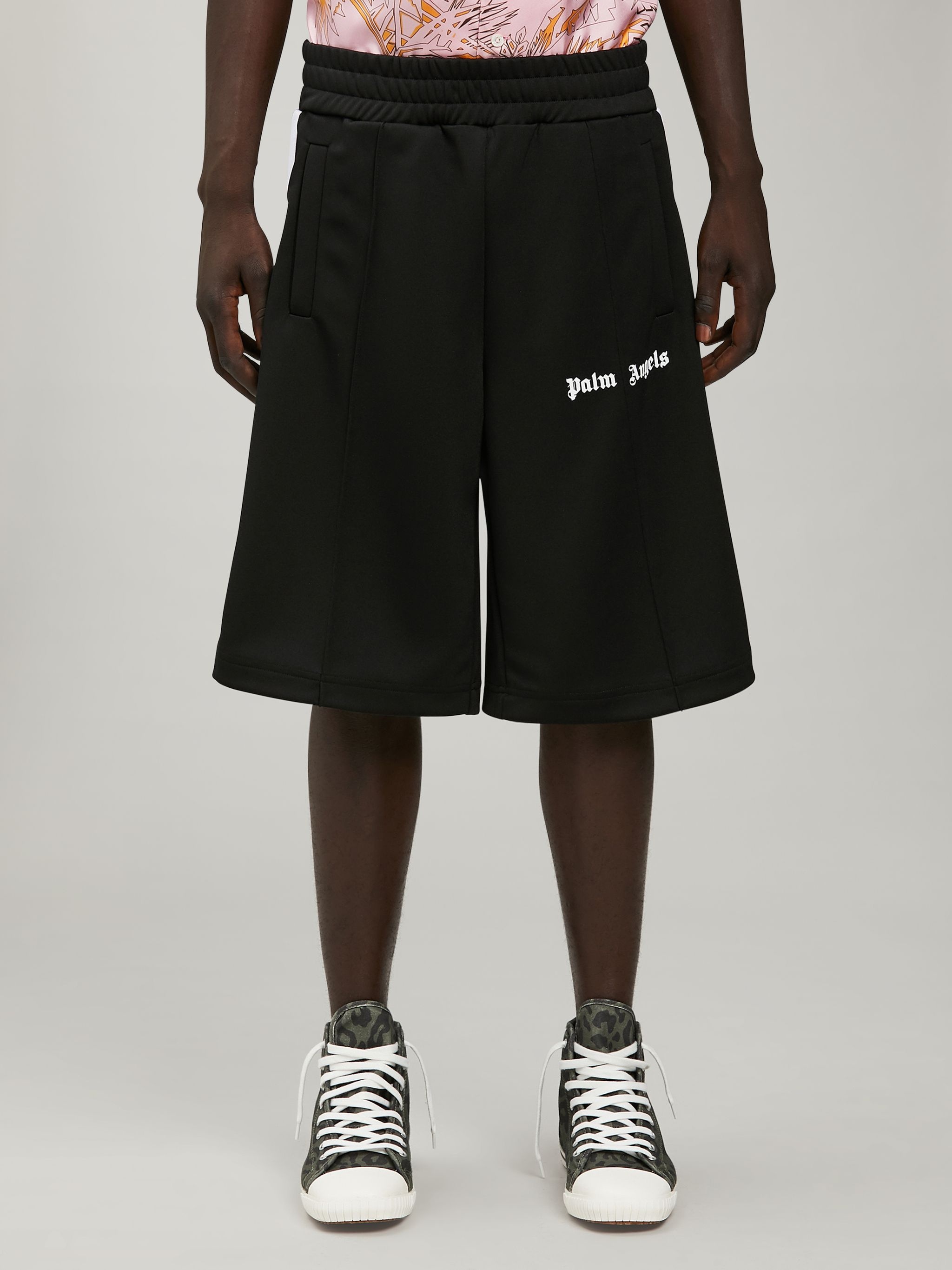 【関税&送料込】Palm Angels Printed Linen Blend Shorts Palm Angels Shorts for Women | Online Sale up to 76% off | Lyst