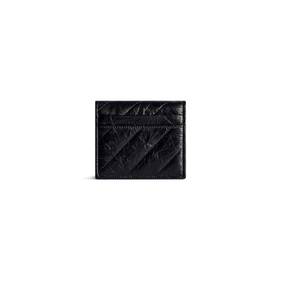 Women's Crush Flap Coin And Card Holder Quilted  in Black - 2