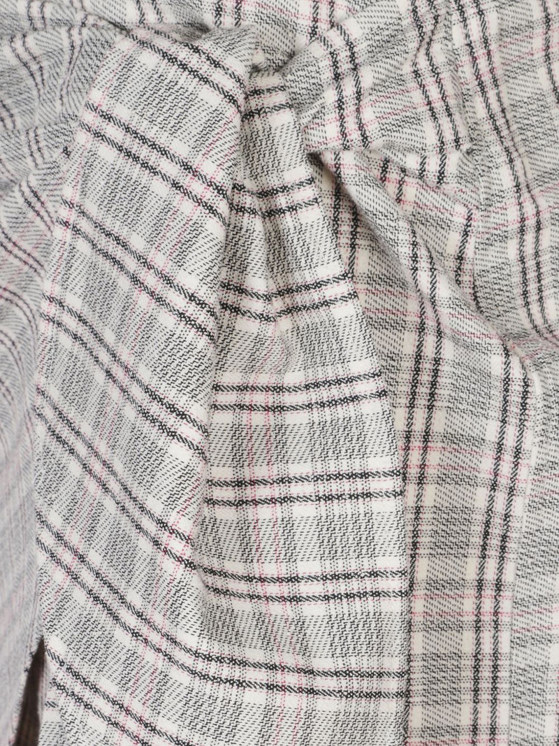 check-pattern tie-detail mini skirt 3