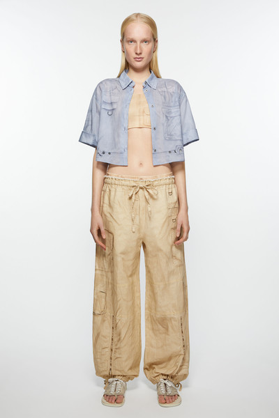 Acne Studios Relaxed fit printed trousers - Oat beige outlook