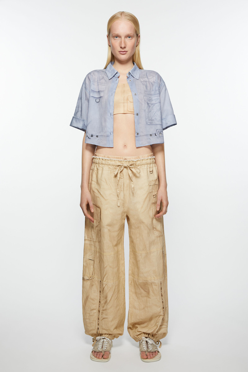Acne Studios Relaxed fit printed trousers - Oat beige outlook