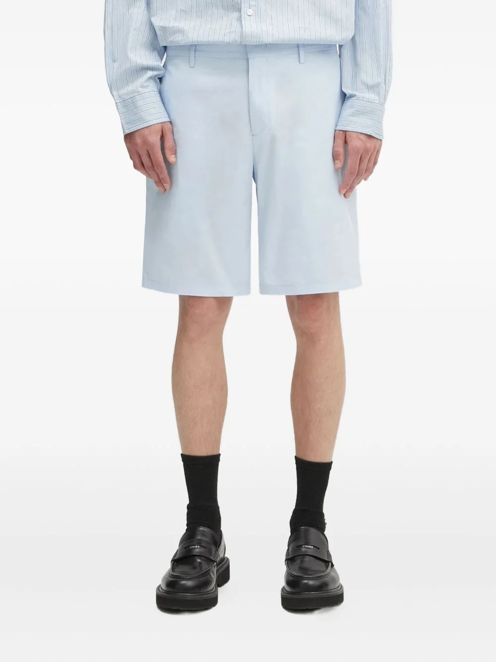 flat-front shorts - 1