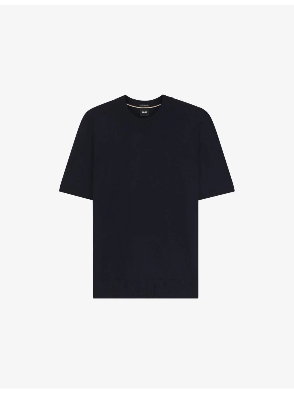 Short-Sleeve Crewneck Virgin-Wool Jumper - 1