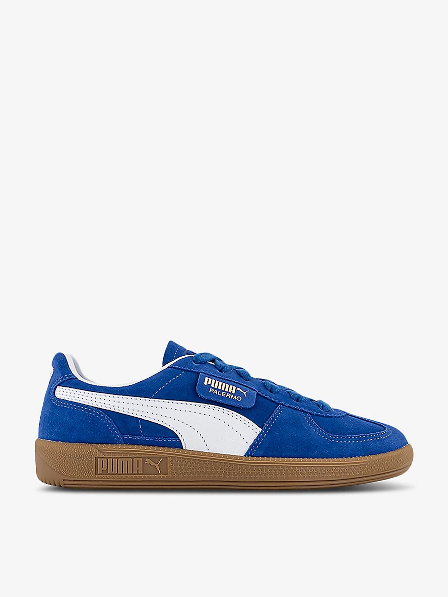 Palermo logo-tab suede low-top trainers - 1