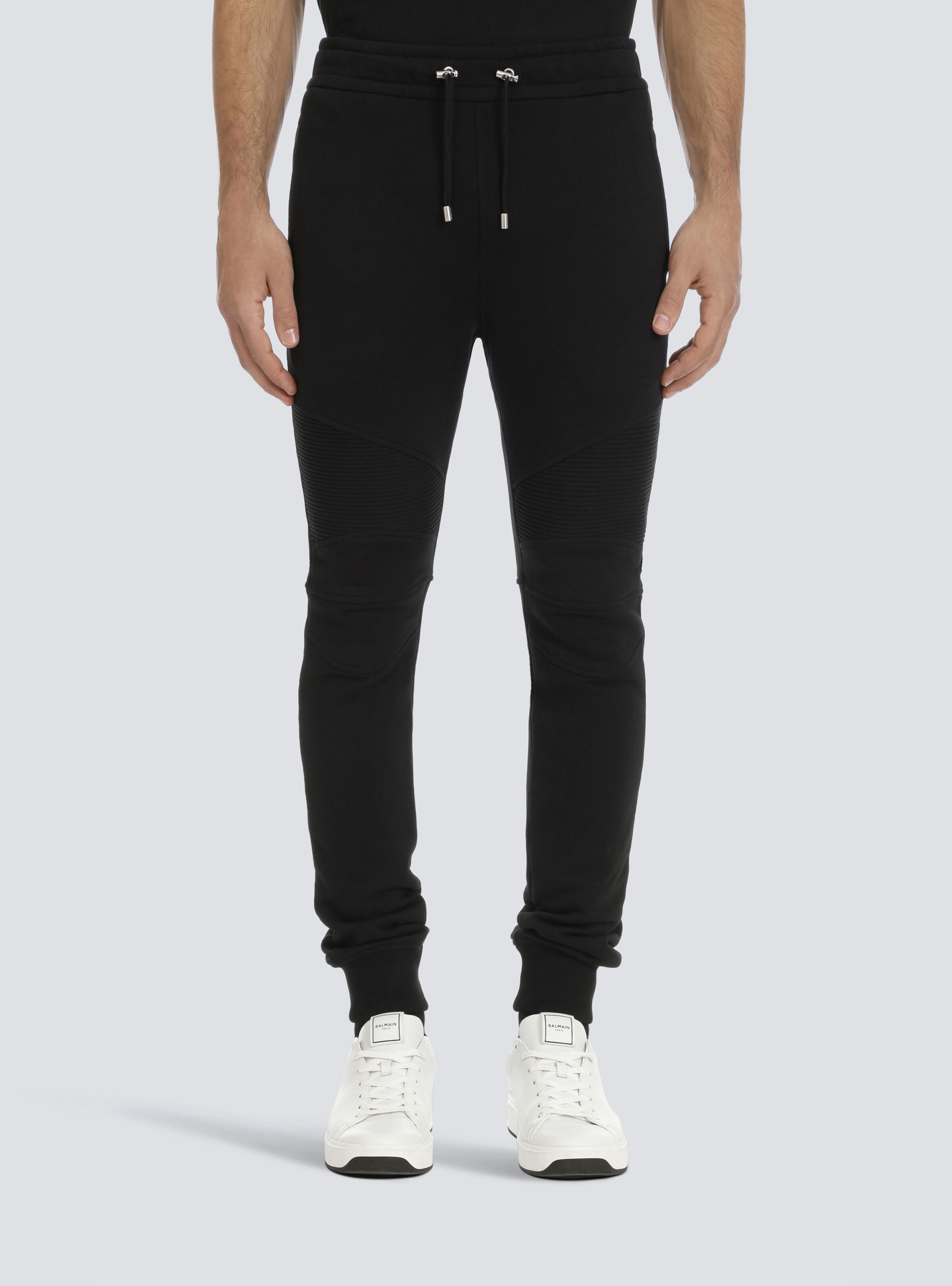 Eco-designed cotton sweatpants with Balmain logo print - 6