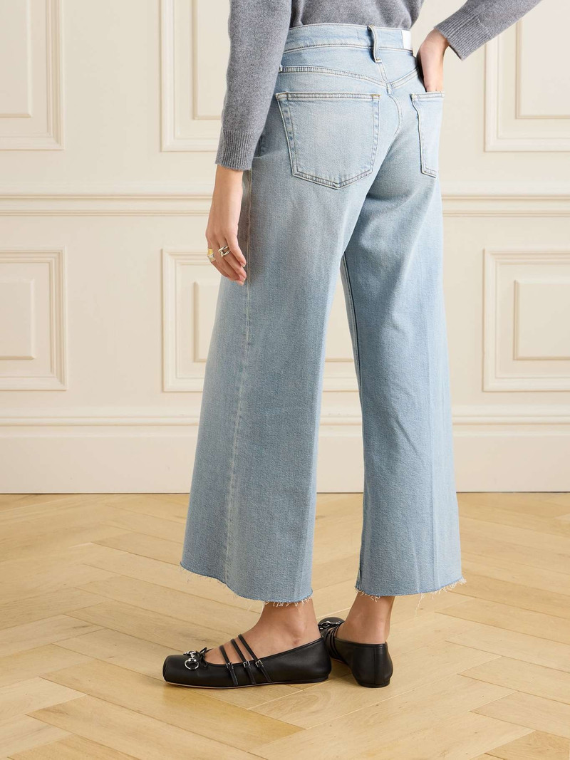 Frayed mid-rise wide-leg jeans 4