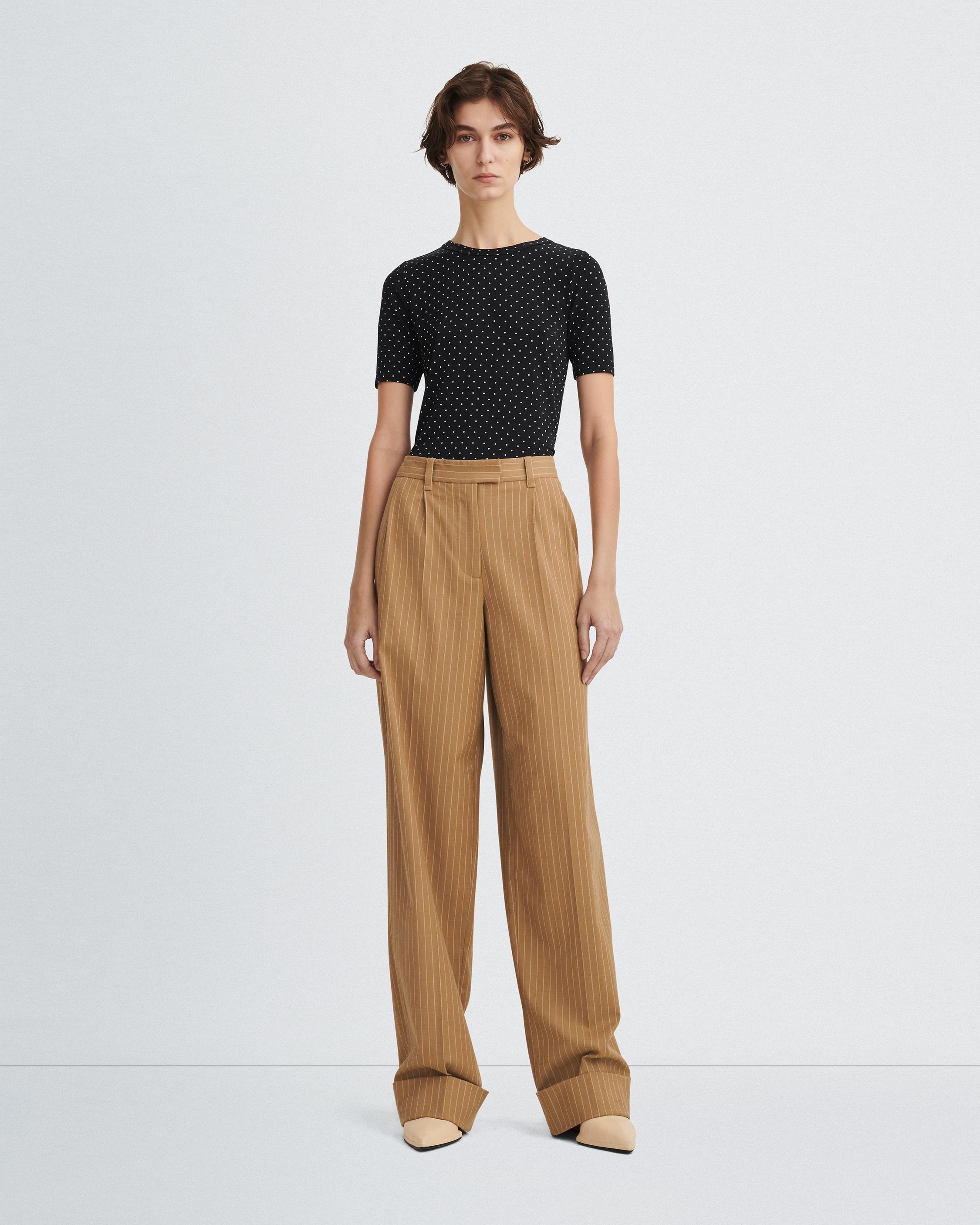 rag & bone Marianne Italian Striped Wool Pant Relaxed Fit, ragbone