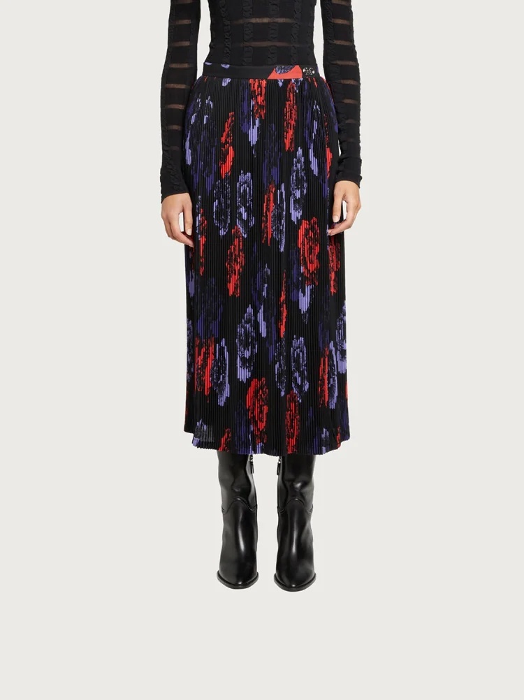 PLEATED WOOL SKIRT - 2