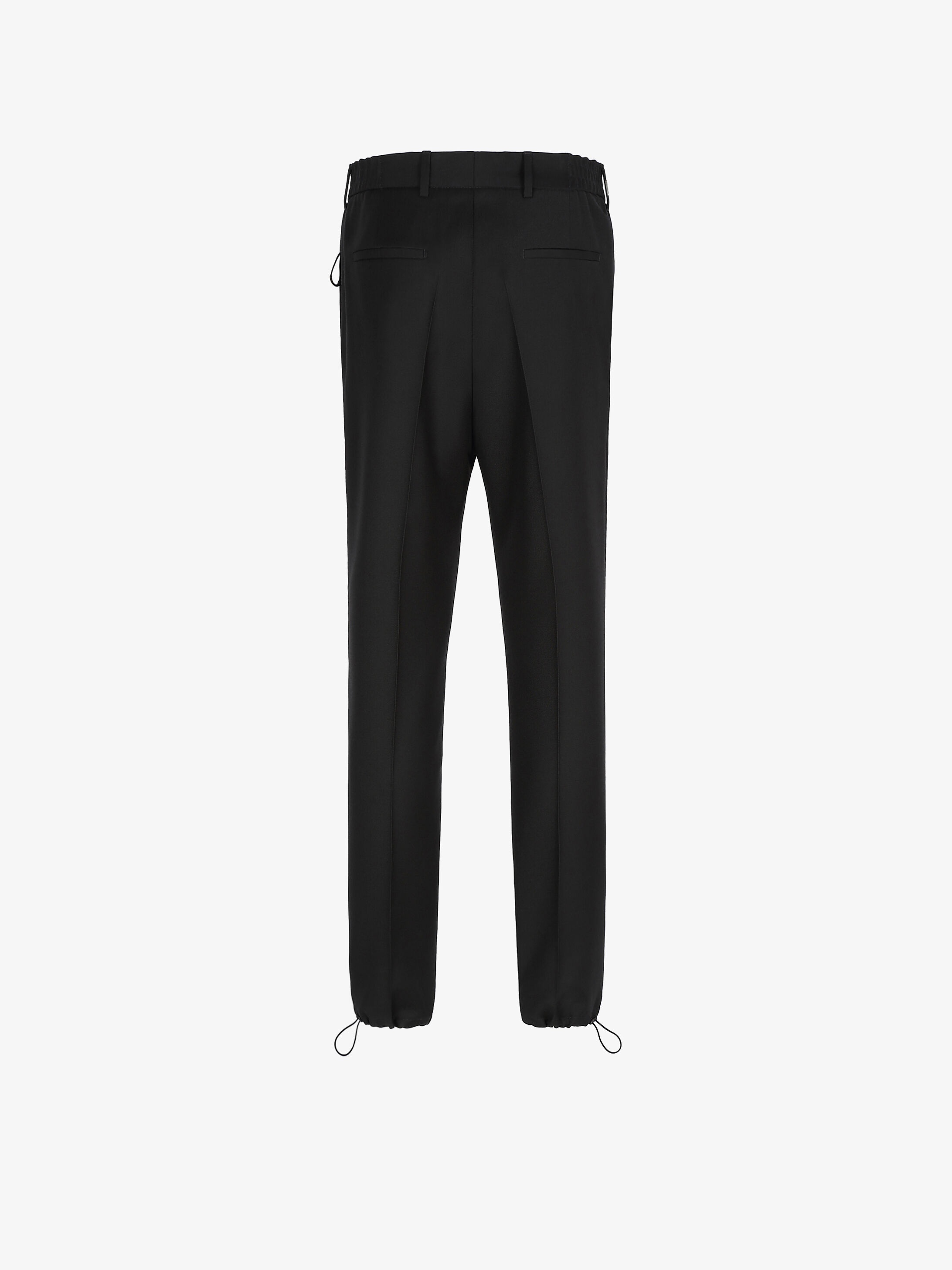 Jogger pants in wool with elastic details - 4