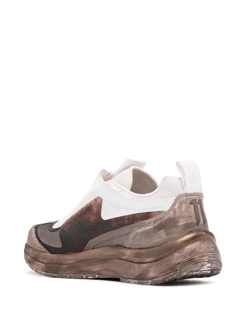 colour-block low-top sneakers - 3
