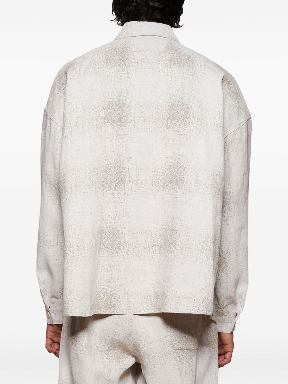 plaid button-up shirt - 5