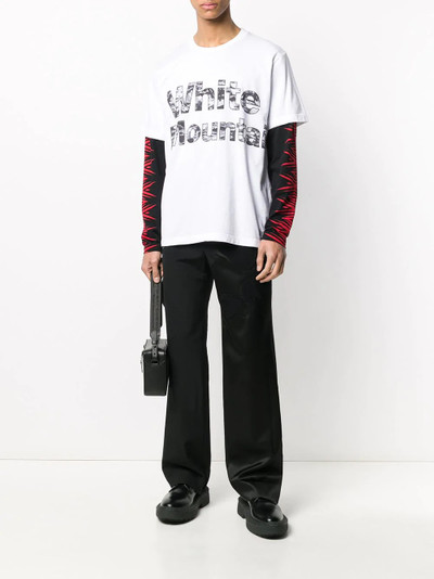 White Mountaineering logo print T-shirt outlook