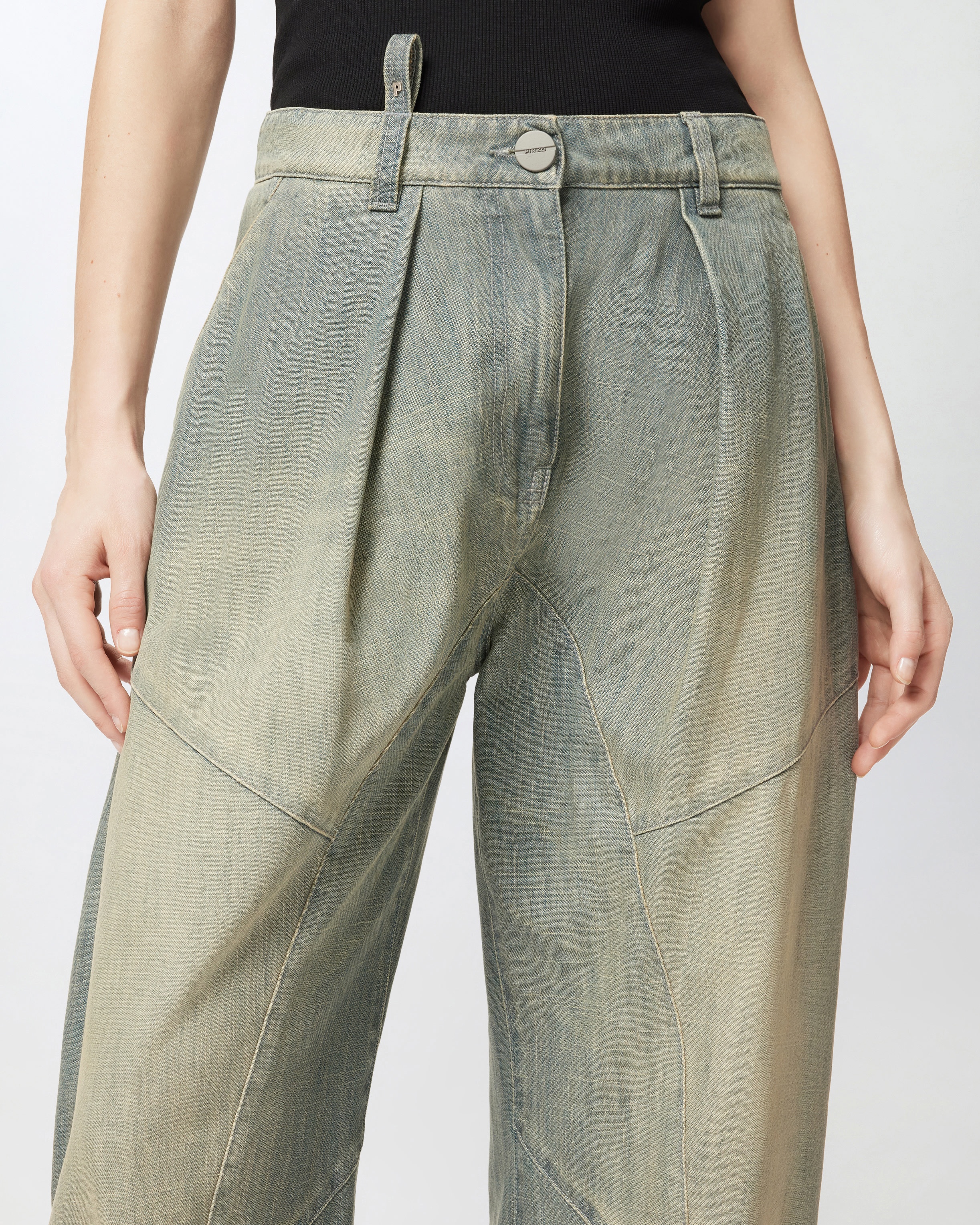 VINTAGE DENIM P-PANTS JEANS WITH BALLOON LEG - 5