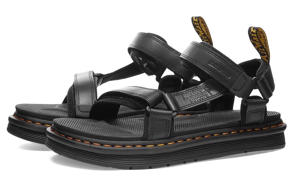 (WMNS) Dr. Martens Suicoke x Depa Leather Strap Sandals 'Black' 26991001 - 2