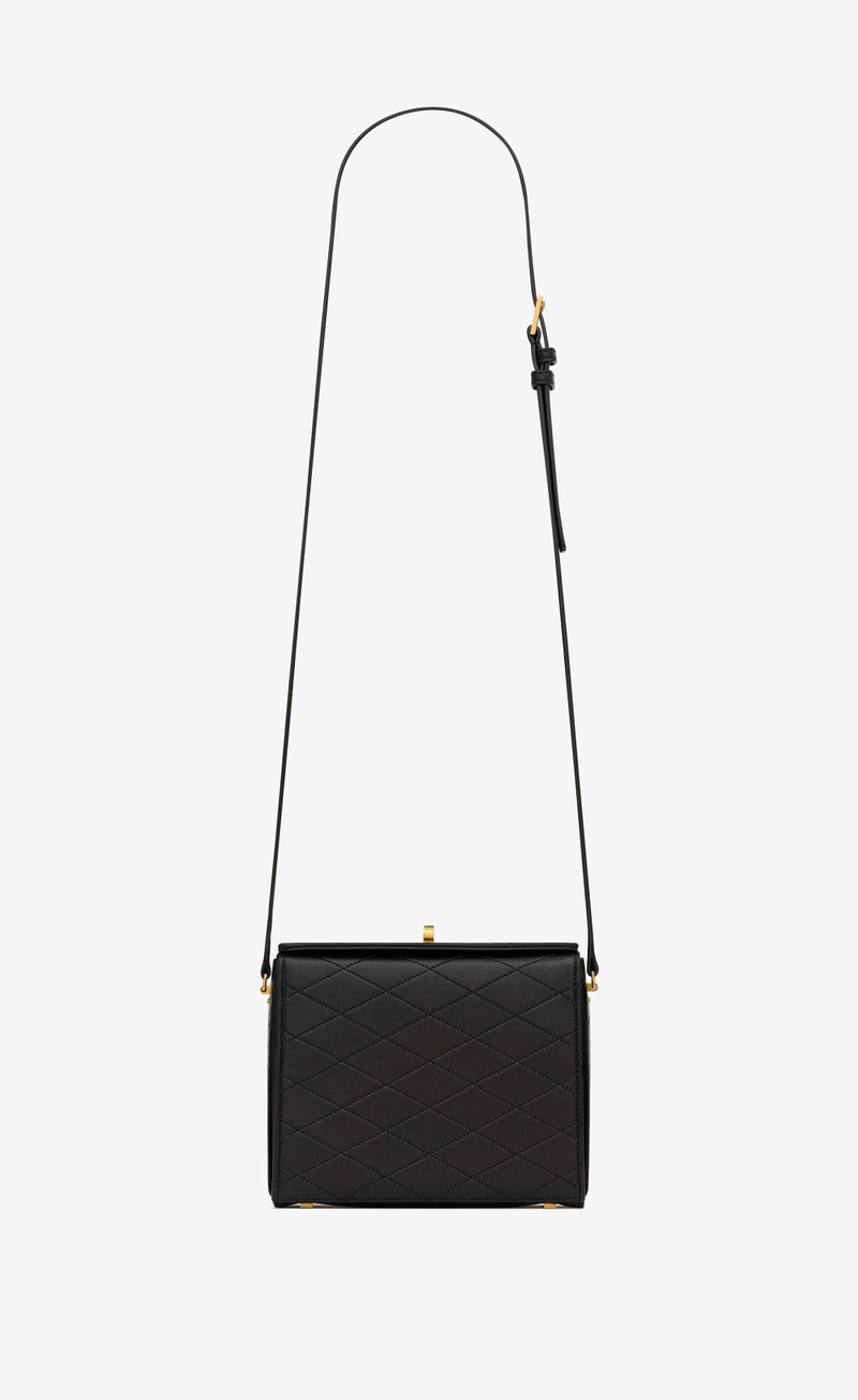 SAINT LAURENT mini square bag in quilted lambskin outlook