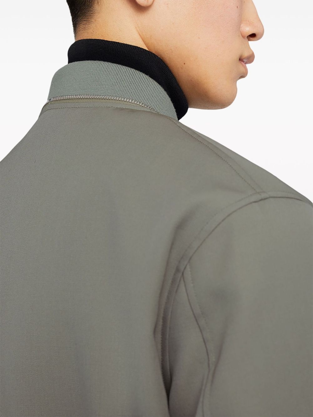 zip-fastening bomber jacket - 4