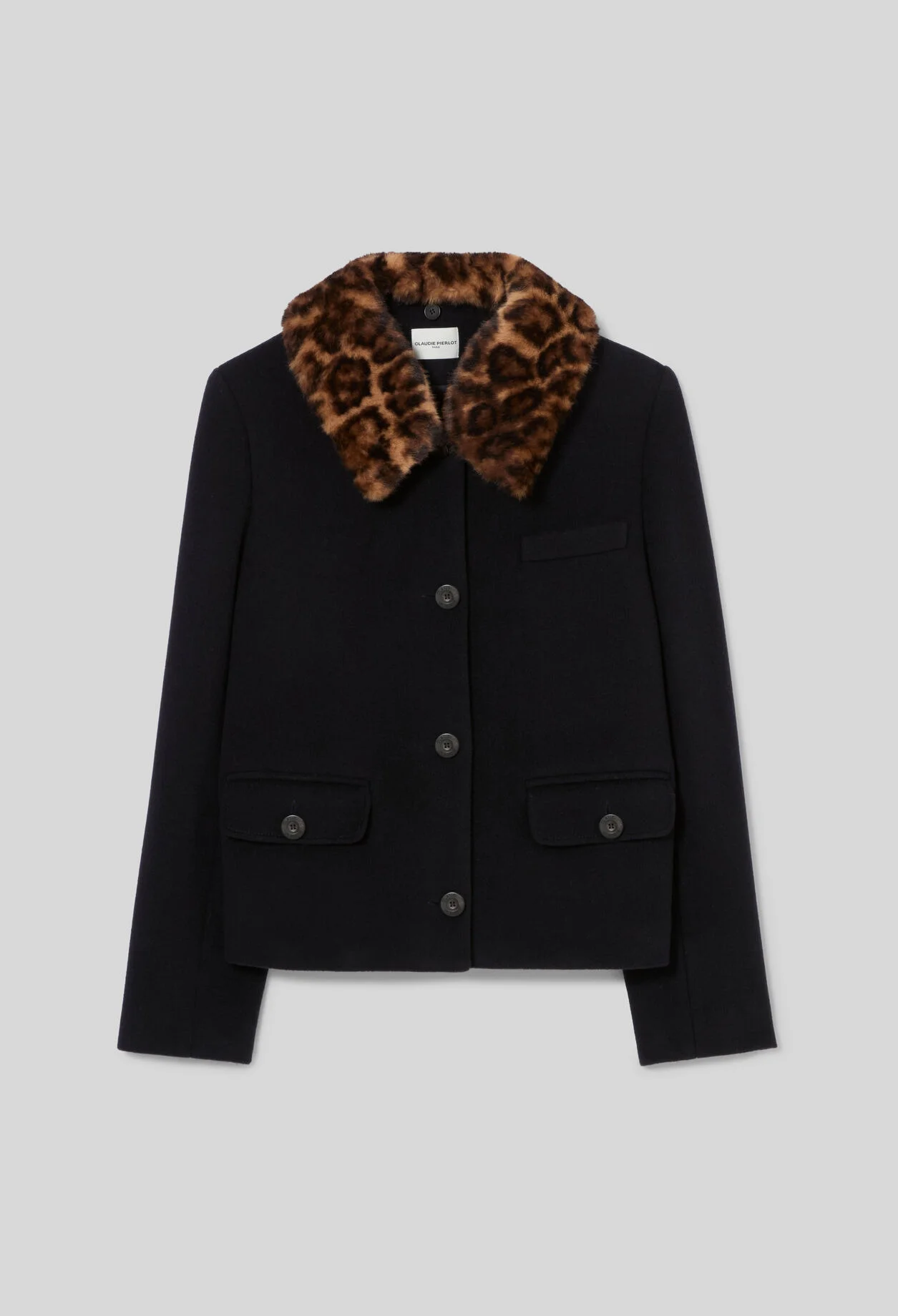 SHORT WOOL BLEND COAT - 1