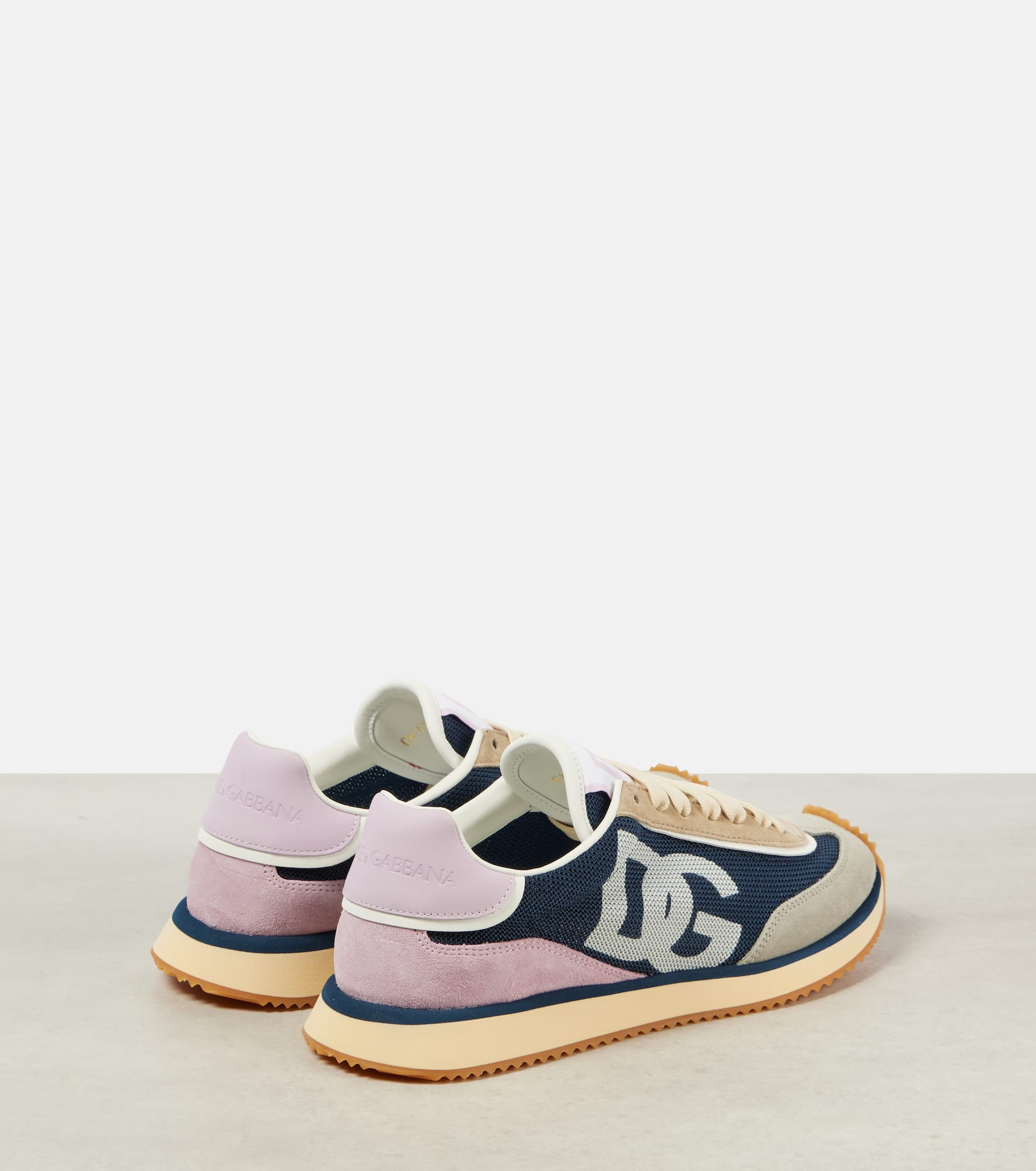 Logo suede sneakers - 3