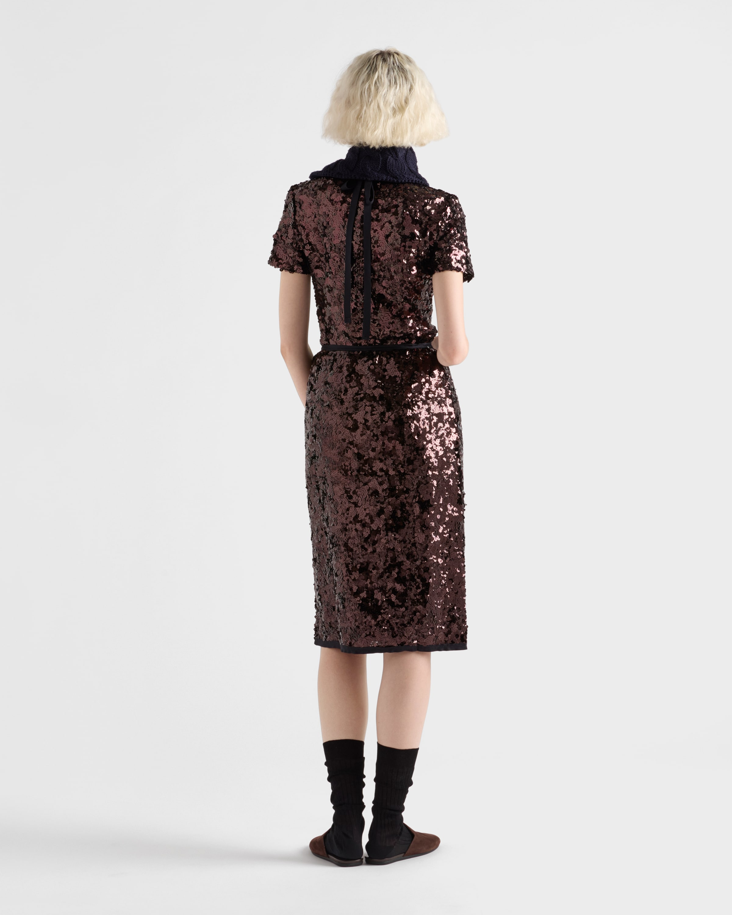 Embroidered sequin skirt - 5
