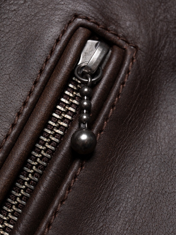Eddy Rider Leather Jacket Brown - 5
