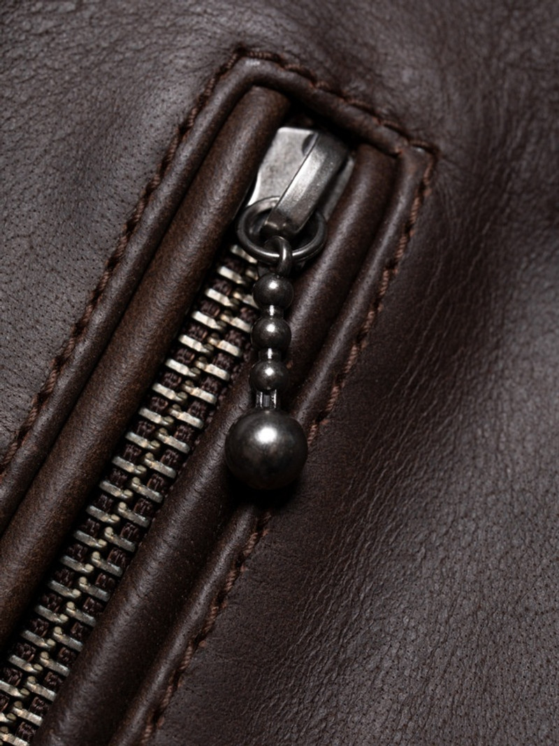 Eddy Rider Leather Jacket Brown 5