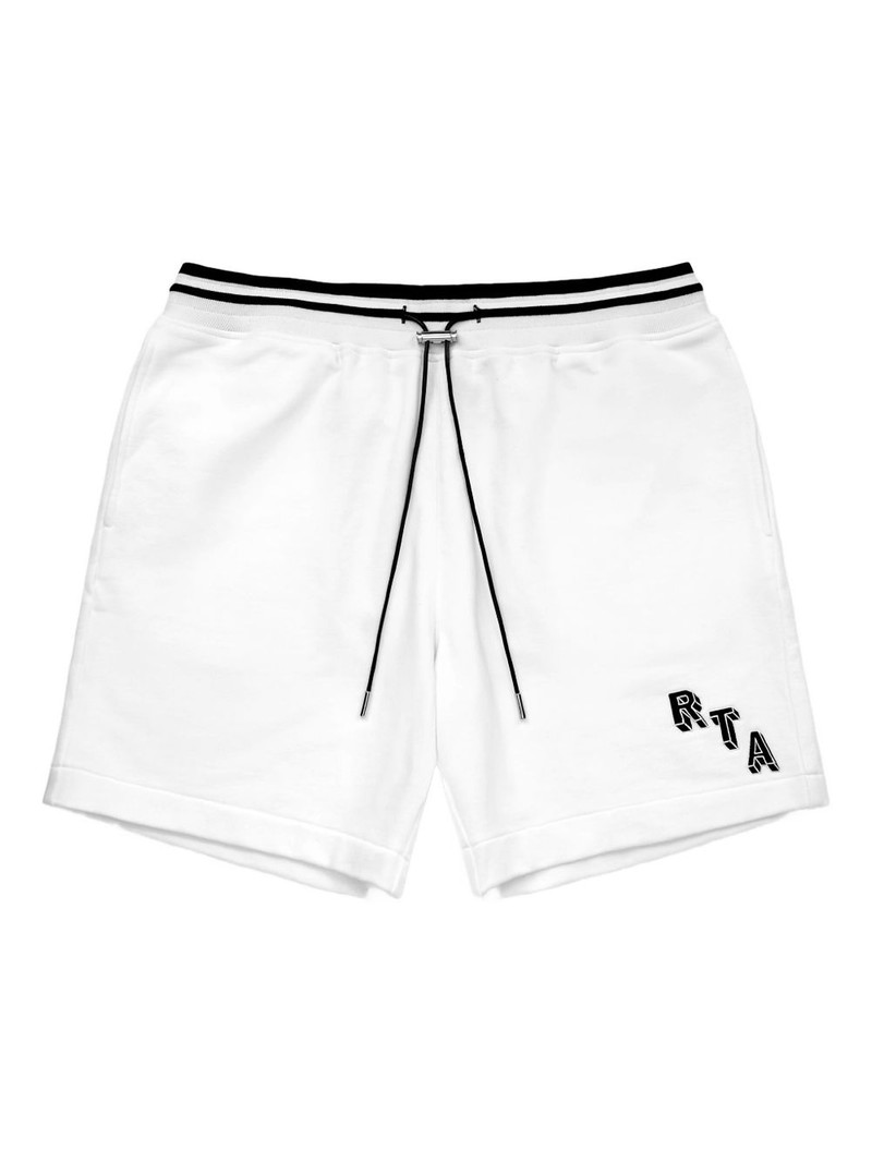 logo-embroidered drawstring shorts 1