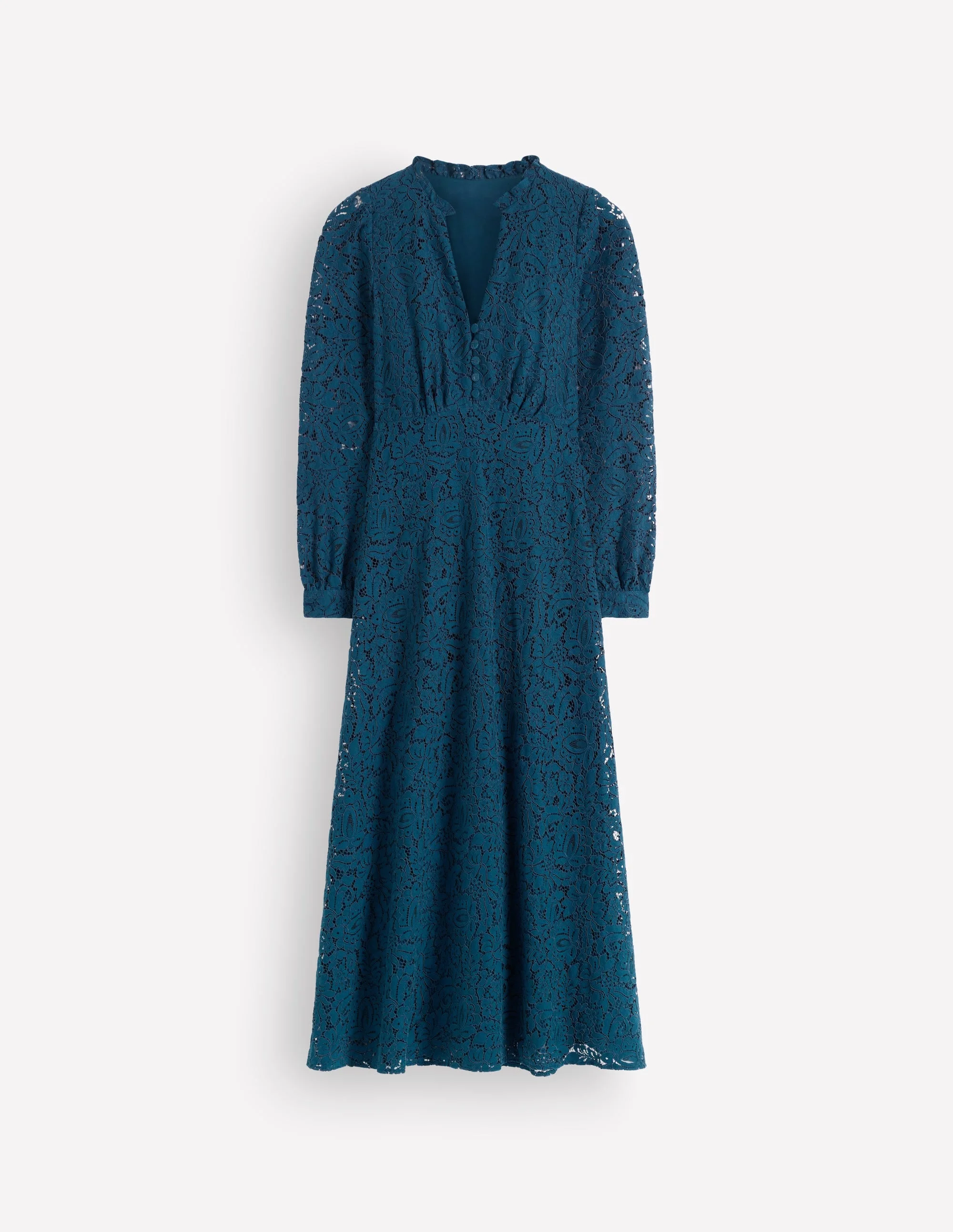 Cassie Lace Tea Dress-Deep Aurora Blue - 1