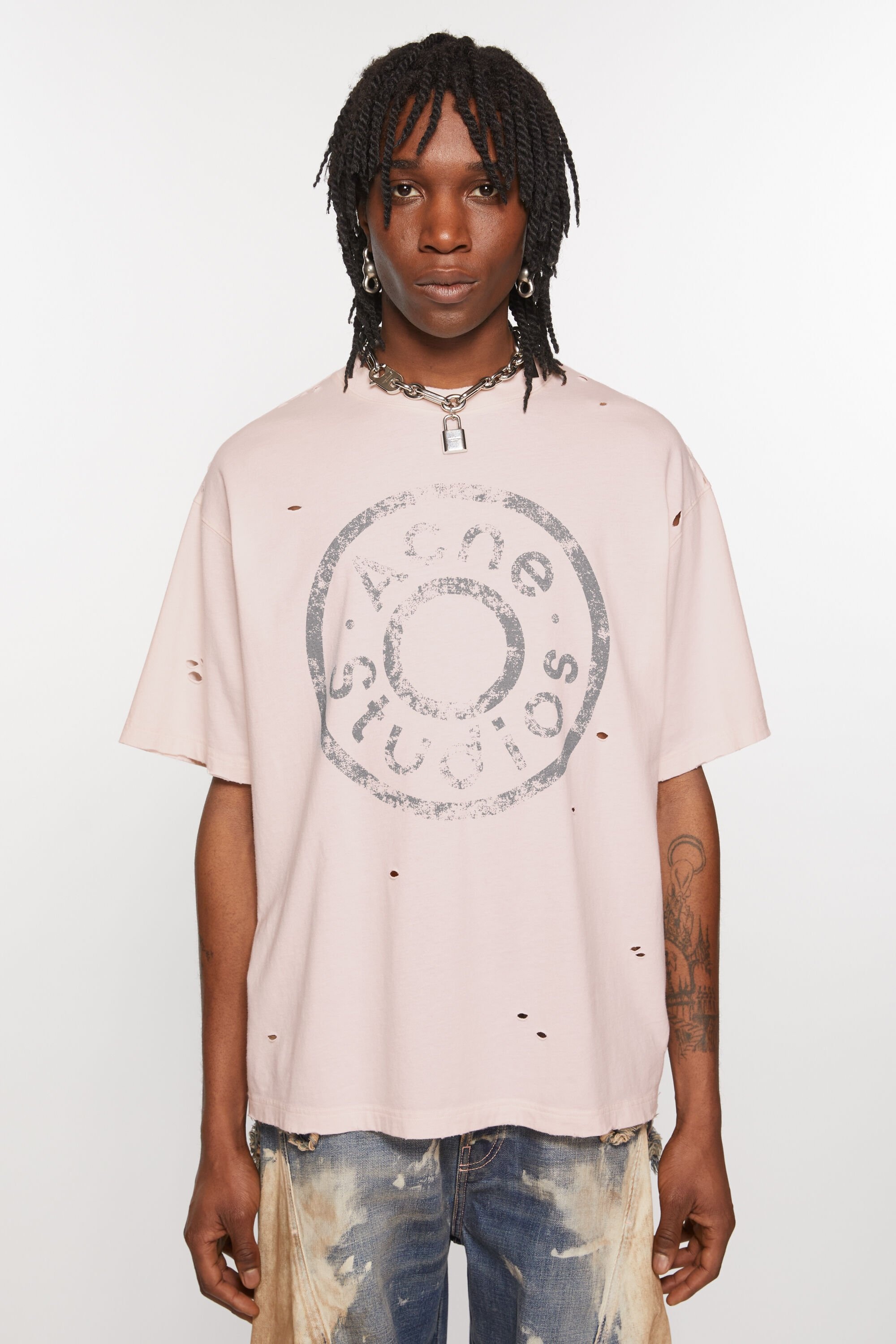 Logo t-shirt - Relaxed fit - Faded pink - 2