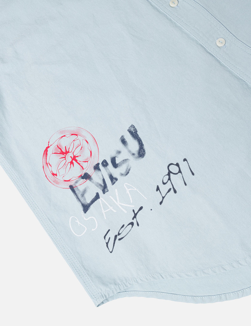 Hand-Drawn Print Long-Sleeve Shirt 6