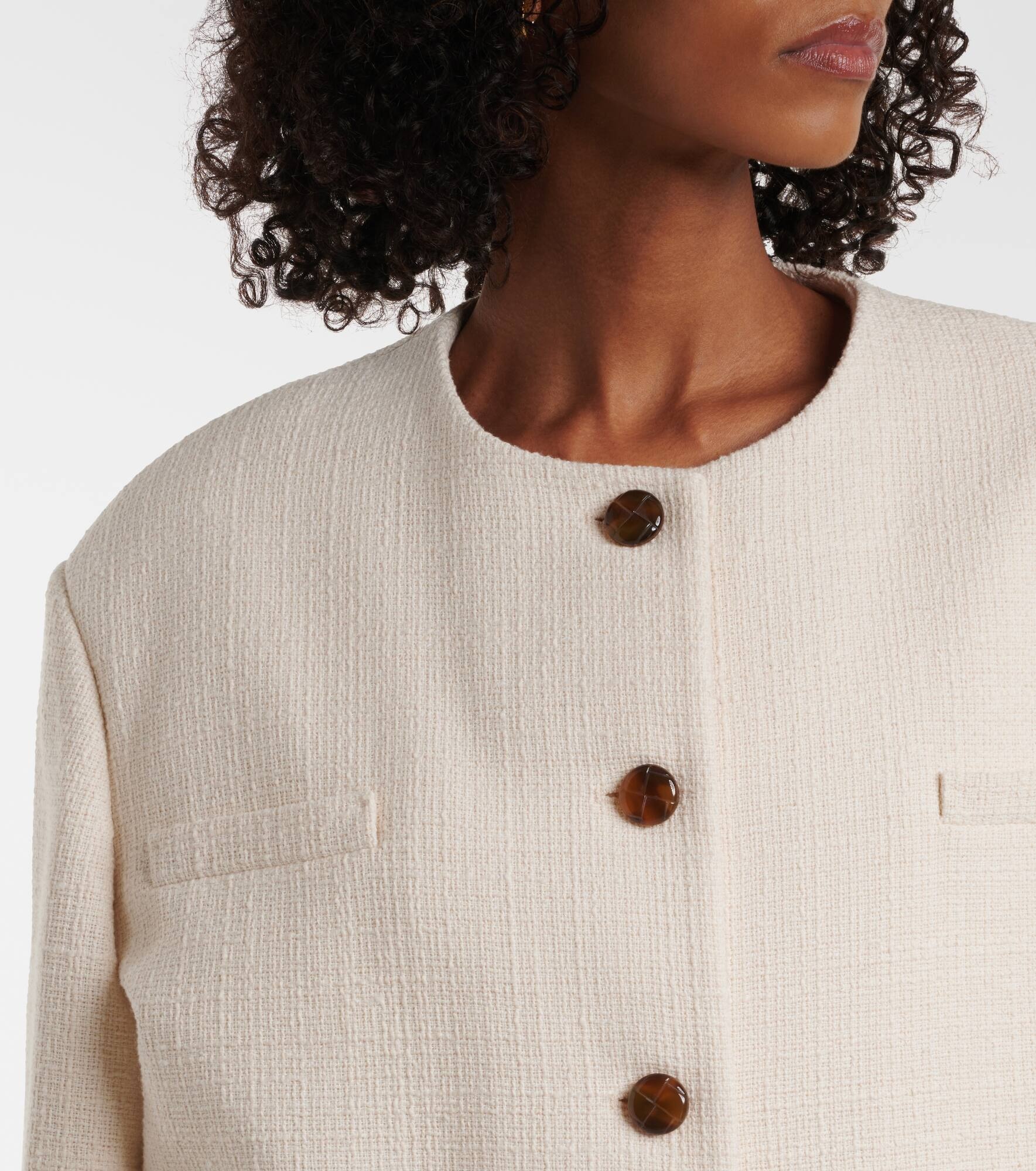 Missy Gliss cotton-blend bolero jacket - 4
