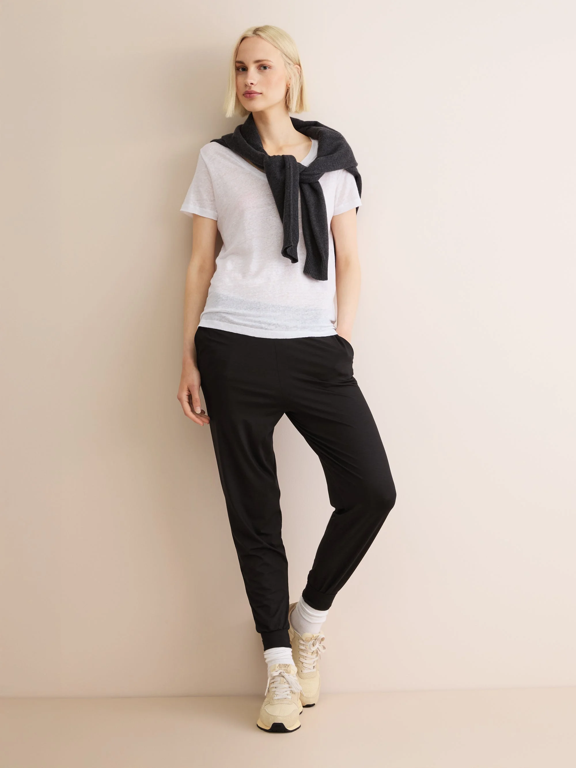 Women's Track Pants Basel Micro Modal Stretch Black - 1