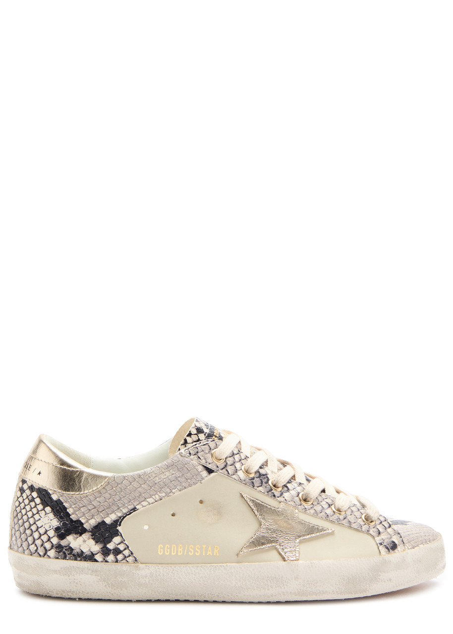 Golden Goose Super-Star Python-effect Panelled Leather Sneakers - 1