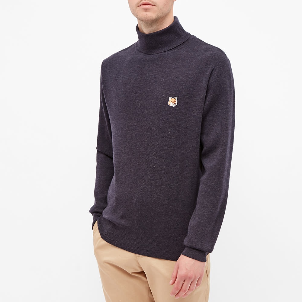 Maison Kitsuné Fox Head Patch Merino Turtleneck - 4