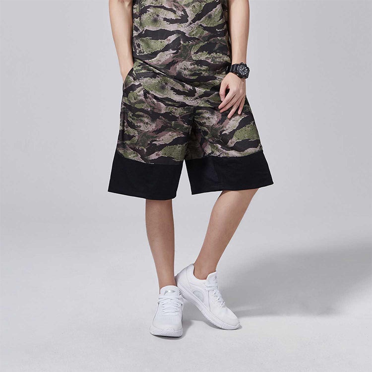 Li-Ning BadFive Basketball Shorts 'Black Green Camo' AAPN041-2 - 3