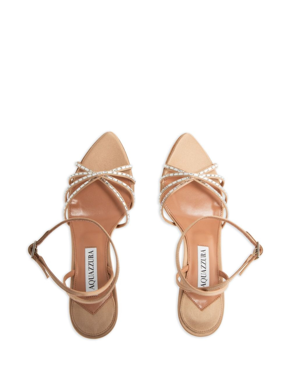 crystal-embellished slingback sandals - 3