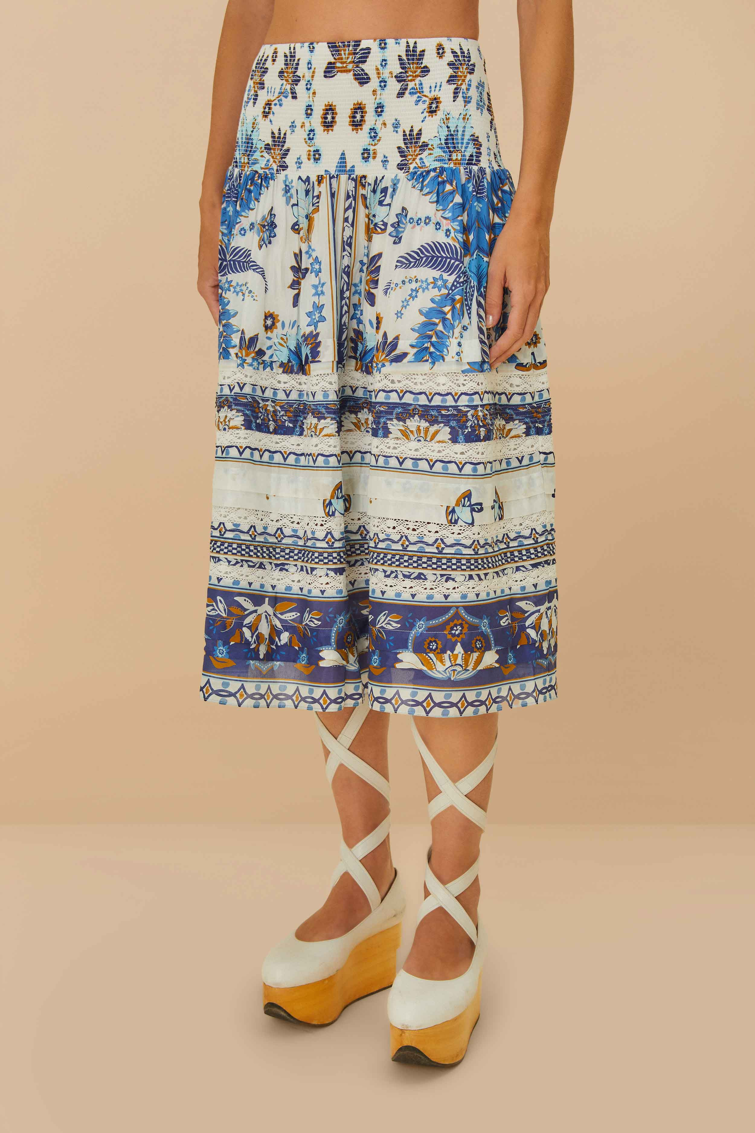 Off-White Ana Tapestry Organic Cotton Midi Skirt - 2