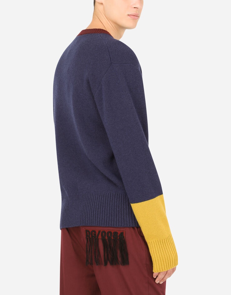 Round-neck wool sweater with DG patch - 5