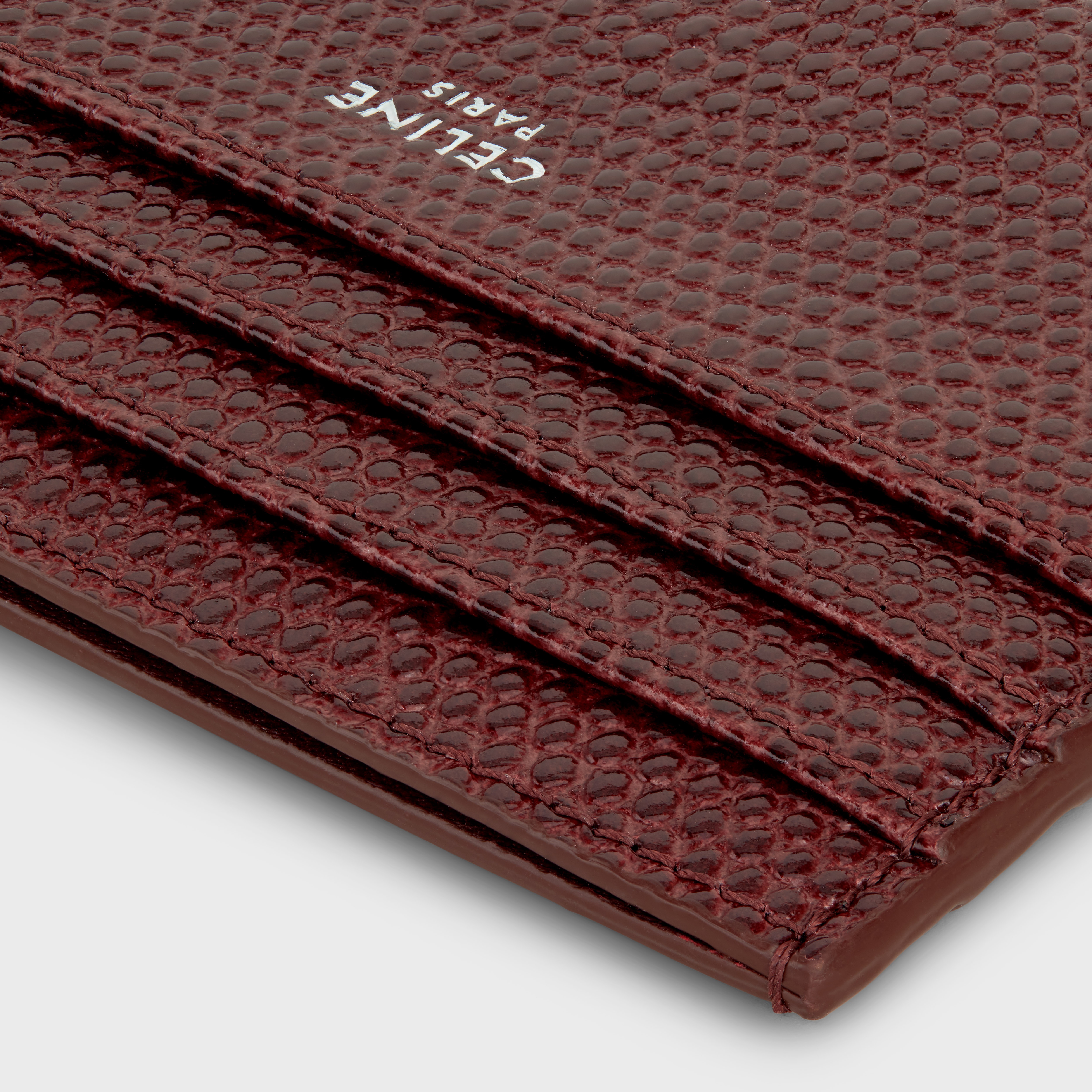 LARGE CARD HOLDER in LIZARD EMBOSSED CALFSKIN - 4