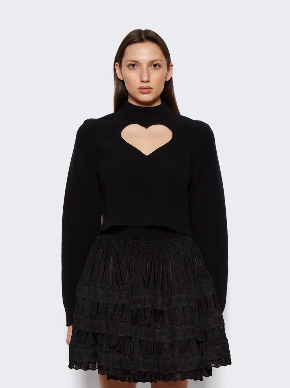 Knit Heart Jumper Black - 3