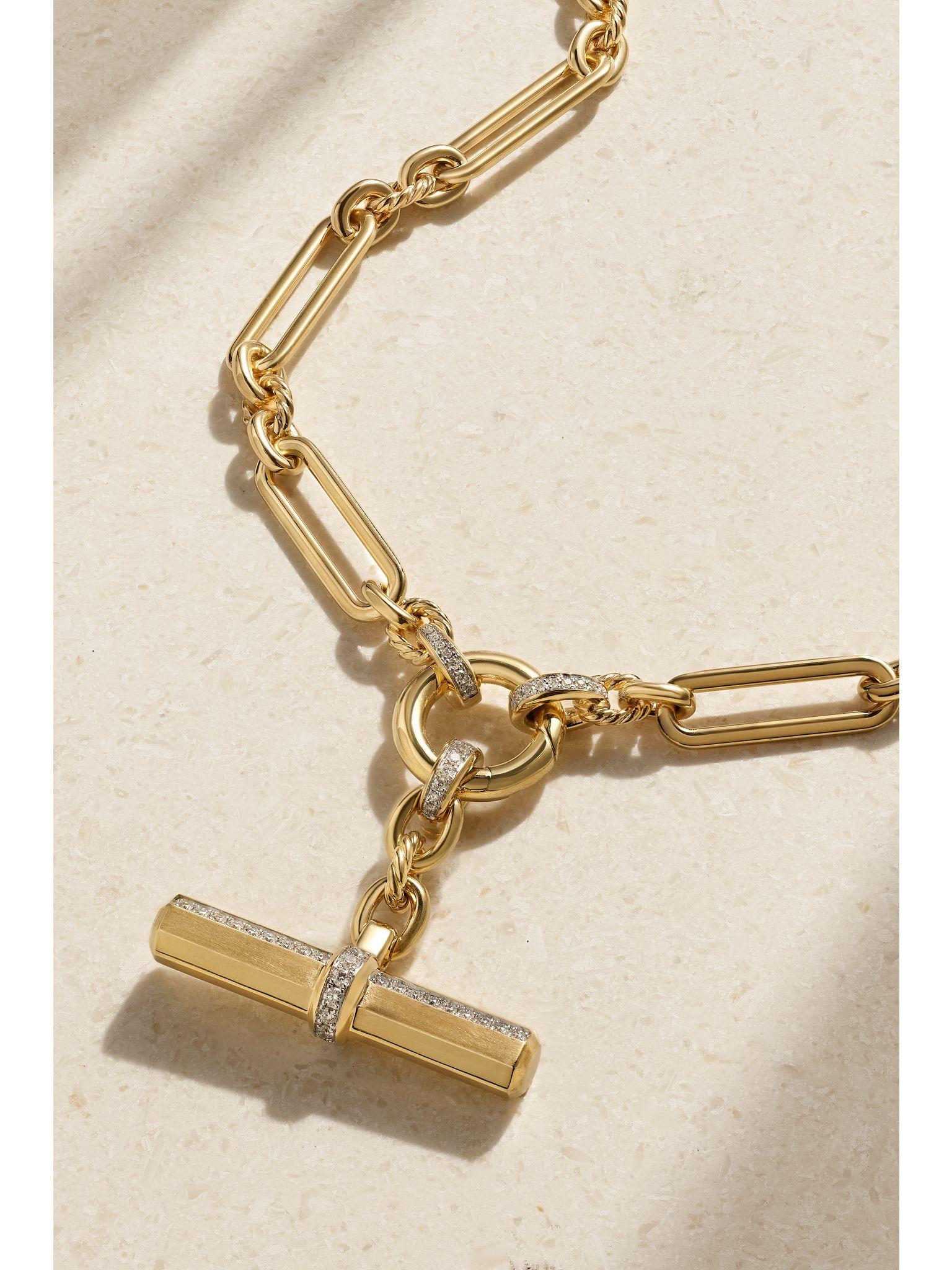 Lexington E/W 18-karat gold diamond necklace Gold - 4